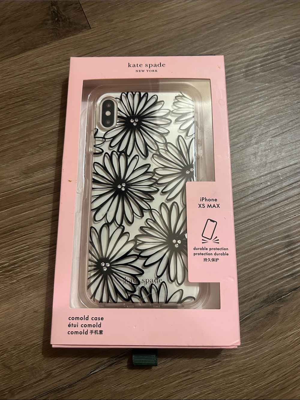 kate spade iPhone XS Max Case with Black Floral Design